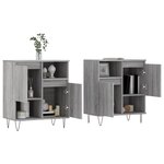 vidaXL Buffets 2 Pièces sonoma gris bois d'ingénierie
