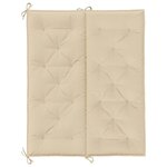 vidaXL Coussin de banc de jardin beige 120x(50+50)x7 cm tissu oxford