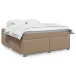 vidaXL Sommier à lattes de lit avec matelas Cappuccino 180x200 cm