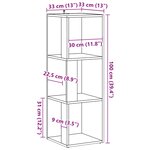 vidaXL Armoire d'angle vieux bois 33x33x100 cm bois d'ingénierie