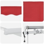 vidaXL Auvent Rétractable 400 × 350 cm Rouge