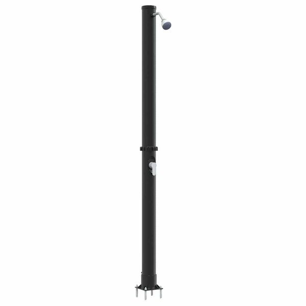 vidaXL Douche solaire extérieure Noir 217 cm PVC et Aluminium
