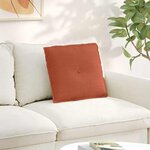 vidaXL Coussin de Dos Rouge orange 50 x 45 cm Tissu en velours côtelé