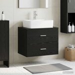 vidaXL Meuble de Salle de Bain Suspendu Chêne noir 62 5 x 44 5 x 50 cm