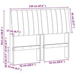 vidaXL Tête de lit capitonnée Noir 120 cm Pin massif