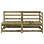 vidaXL Canapé de jardin 2 places bois de pin imprégné