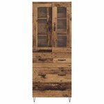 vidaXL Haut Armoire Bois Ancien 69 5 x 34 x 180 cm Bois d'ingénierie
