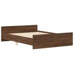 vidaXL Cadre de lit sans matelas chêne marron 135x190 cm