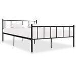 vidaXL Cadre de lit sans matelas noir métal 180x200 cm