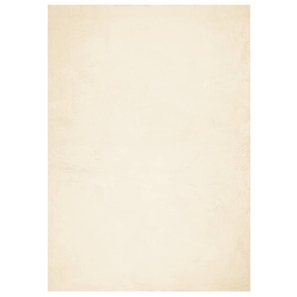 vidaXL Tapis HUARTE à poils courts doux et lavable crème 140x200 cm