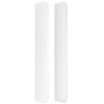 vidaXL Tête de lit avec oreilles Blanc 183x16x118/128 cm Similicuir