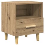 vidaXL Cabinet de chevet 2 Pièces chêne artisanal 40 x 35 x 47.5 cm