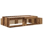 vidaXL Cadre de lit de rangement en vieux bois 90x190 cm