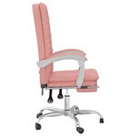 vidaXL Fauteuil inclinable de bureau Rose Similicuir