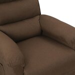 vidaXL Fauteuil inclinable électrique Marron Tissu