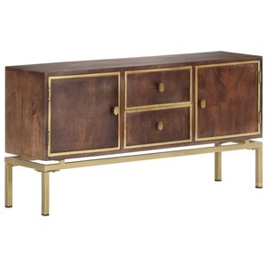 vidaXL Buffet 120x29x60 cm Bois de manguier massif