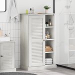 vidaXL Cabinet de salle de bain avec stockage Blanc 68 x 34 x 110 cm