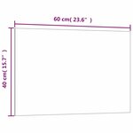 vidaXL Tableau noir magnétique mural Blanc 60x40 cm Verre trempé