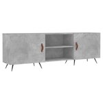 vidaXL Meuble TV gris béton 150x30x50 cm bois d'ingénierie