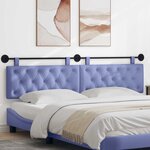 vidaXL Tête de lit suspendue Bleu denim Tissu