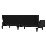 vidaXL Canapé-lit avec accoudoirs noir velours