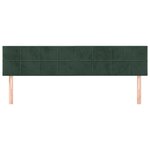 vidaXL Têtes de lit 2 Pièces Vert foncé 80x5x78/88 cm Velours