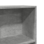 vidaXL Bibliothèque gris béton 80x30x114 cm bois d'ingénierie