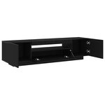 vidaXL Meuble TV Noir 160 x 35 x 40 cm Bois d'ingénierie