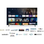 Tcl tv 50c721 - tv qled uhd 4k - 50 (127cm) - dolby vision - android tv - son dolby atmos - 3 x hdmi 2.1 - aluminium brossé