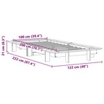 vidaXL Cadre de lit sans matelas cire marron 100x200cm bois pin massif