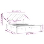 vidaXL Cadre de lit 140x200 cm Bois massif