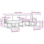 vidaXL Ensemble de canapés d'extérieur 6 Pièces Naturel et Beige