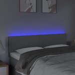 vidaXL Tête de lit à LED Gris clair 144x5x78/88 cm Tissu
