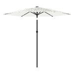 vidaXL Parasol de jardin avec mât en acier blanc 268x268x226 cm