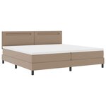vidaXL Cadre de lit avec matelas Cappuccino 200 x 200 cm Faux cuir