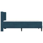 vidaXL Cadre de lit avec matelas Bleu 100 x 200 cm Velours