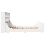 vidaXL Lit bibliothèque sans matelas blanc 200x200 cm bois massif