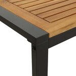 vidaXL Ensemble de salle à manger pour jardin 7 Pièces Noir et marron