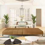 vidaXL Canapé-lit à 2 places marron velours