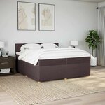 vidaXL Sommier à lattes de lit avec matelas Marron foncé 200x200 cm