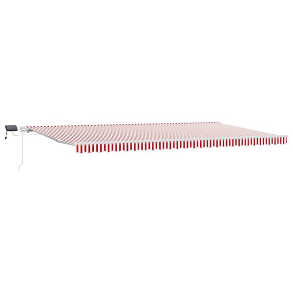 vidaXL Auvent Rétractable avec Rouge et blanc 600 ×300 cm tissu