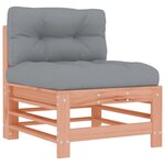 vidaXL Salon de jardin 3 Pièces avec coussins bois massif douglas