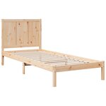 vidaXL Cadre de lit extra long sans matelas 100x220 cm bois massif