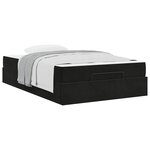 vidaXL Cadre de lit avec matelas Noir 120 x 190 cm Velours