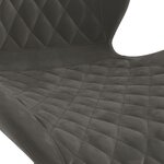 Vidaxl chaise pivotante de salle à manger gris foncé velours