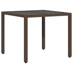 vidaXL Ensemble de bistro de jardin 5 Pièces coussins marron poly rotin