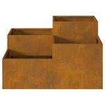 Jardinière vidaXL 100x100x48 cm en acier résistant aux intempéries