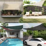 vidaXL Voile d'ombrage 160 g/m² triangulaire gris clair 3x4x4 m PEHD