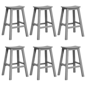 vidaXL Ensemble de bar de jardin 6 Pièces Gris clair HDPE