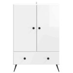 vidaXL Buffet Blanc brillant 66 x 34 5 x 95 cm Bois d'ingénierie